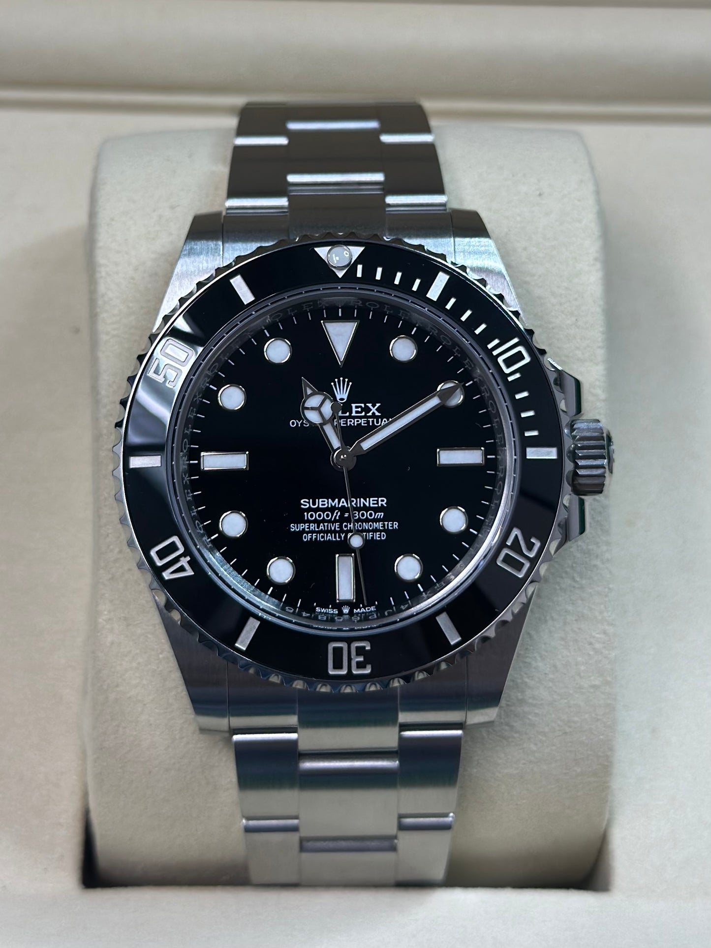 Rolex Submariner No-Date Black Dial on Oyster 124060 Papers 2025