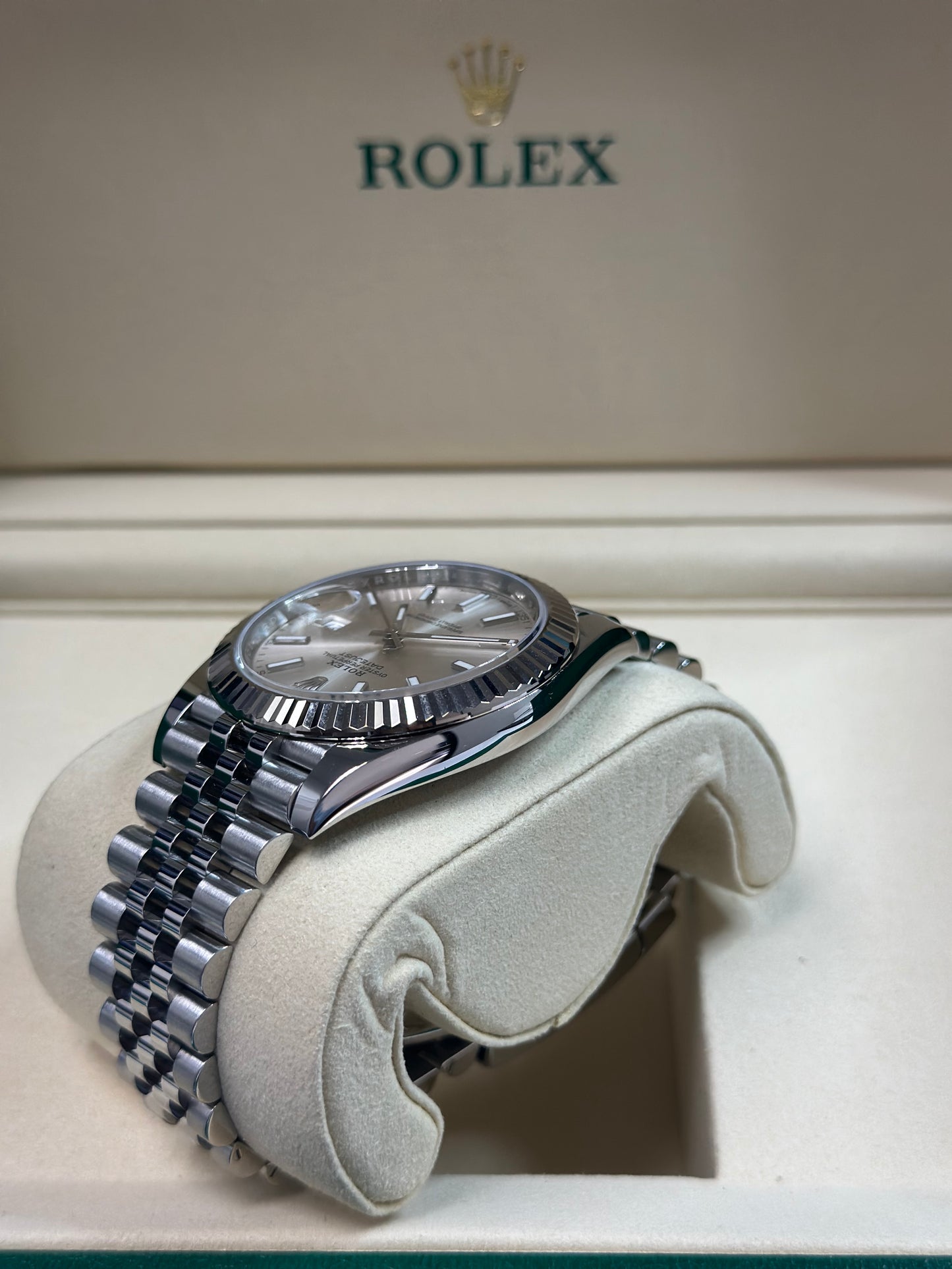 Rolex Datejust 41 Silver Index Dial on Jubilee 126334 Papers 2017