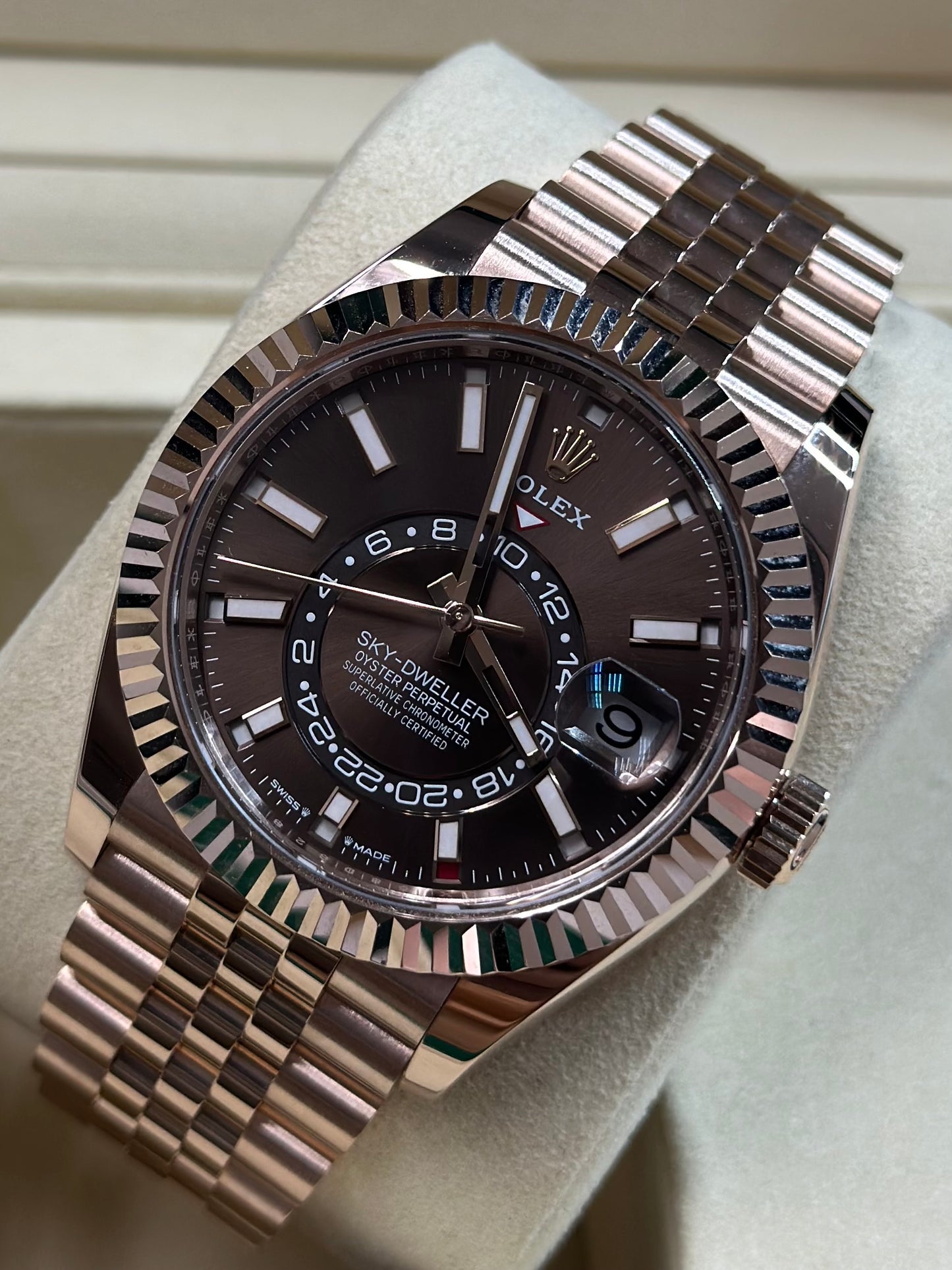 Rolex SkyDweller Chocolate Dial on Jubilee 336935 Card 2025