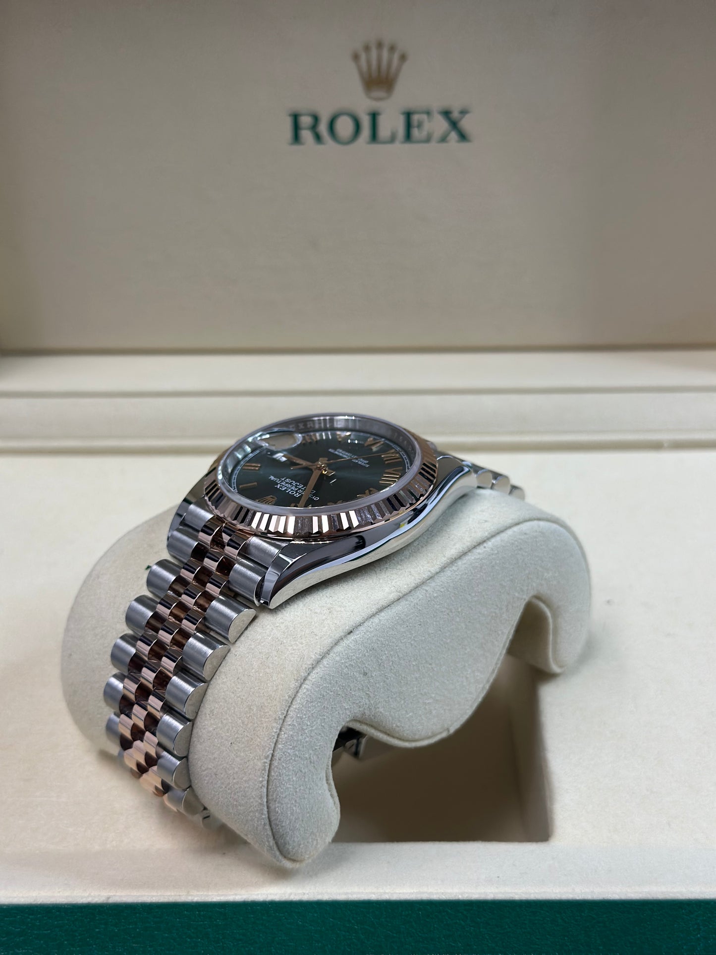 Rolex Datejust 36 NEW Mint Green Roman Dial on Jubilee 126231 Papers 2026
