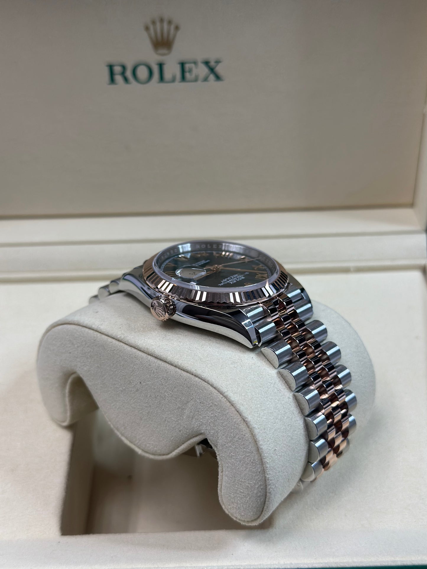Rolex Datejust 36 NEW Mint Green Roman Dial on Jubilee 126231 Papers 2026