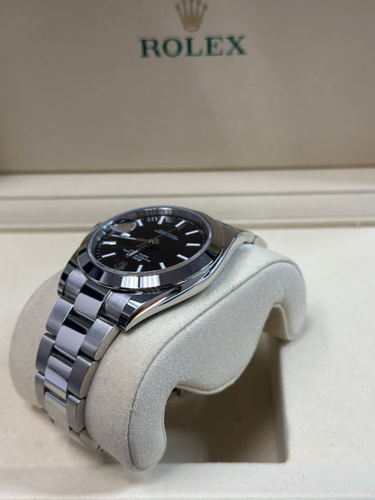 Rolex Datejust 41 Black Index Dial on Oyster 126300 Papers 2026