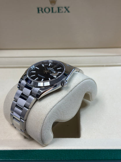 Rolex Datejust 41 Black Index Dial on Oyster 126300 Papers 2026