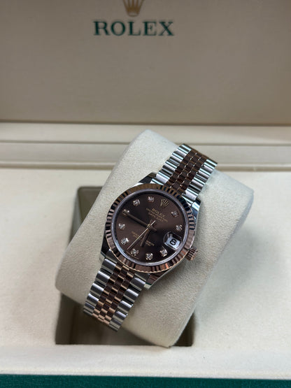 Rolex Datejust 31 Chocolate Diamond Dial on Jubilee 278271 Papers 2026