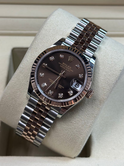 Rolex Datejust 31 Chocolate Diamond Dial on Jubilee 278271 Papers 2026