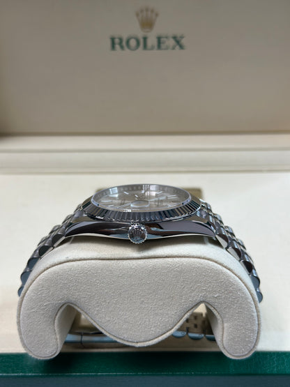 Rolex Datejust 41 Silver Index Dial on Jubilee 126334 Papers 2022