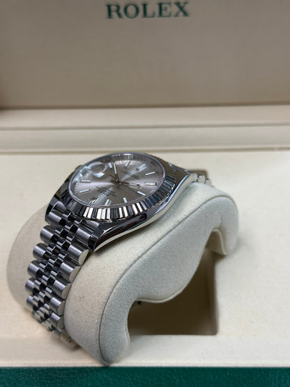Rolex Datejust 41 Silver Index Dial on Jubilee 126334 Papers 2022