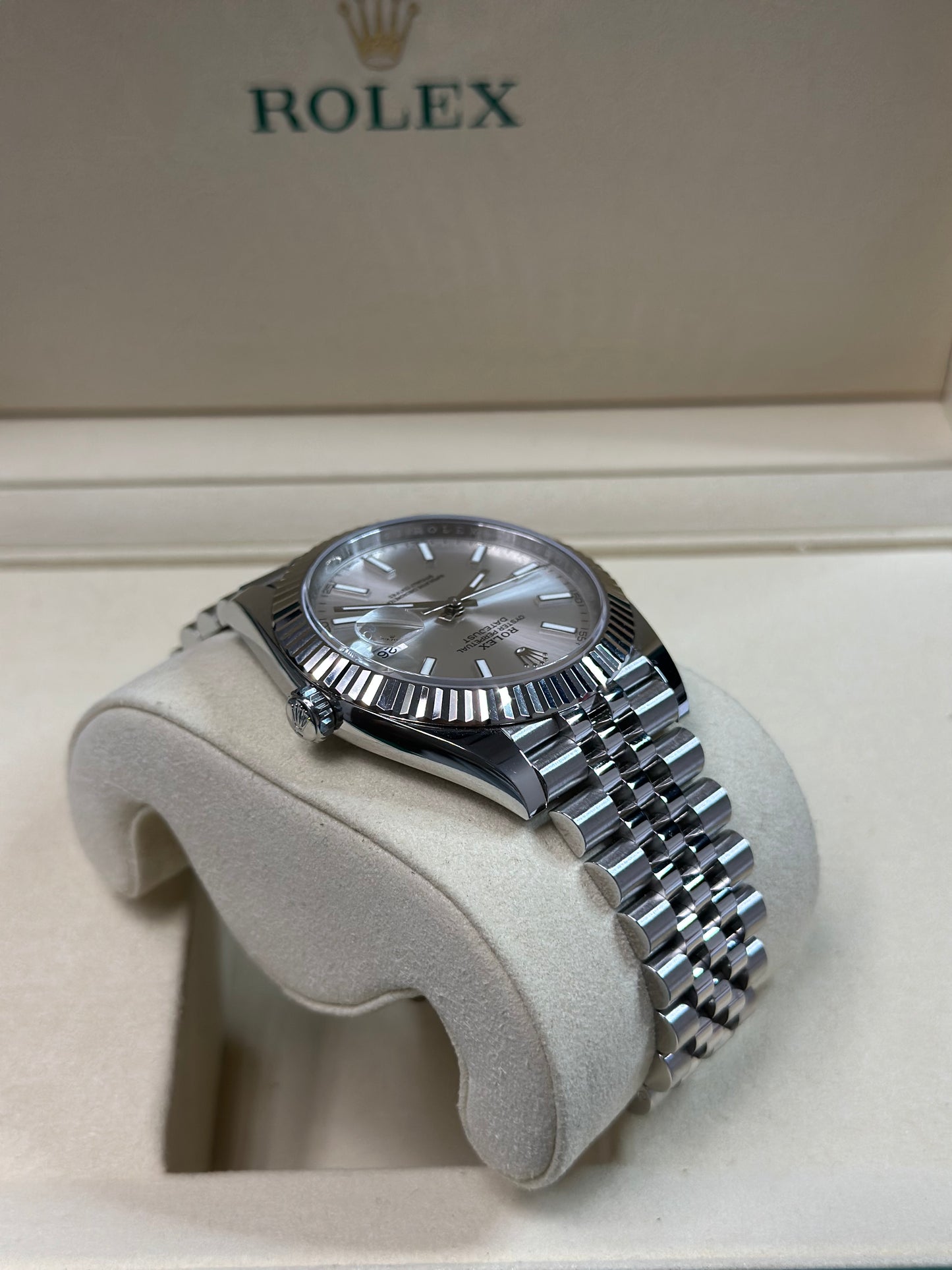 Rolex Datejust 41 Silver Index Dial on Jubilee 126334 Papers 2022