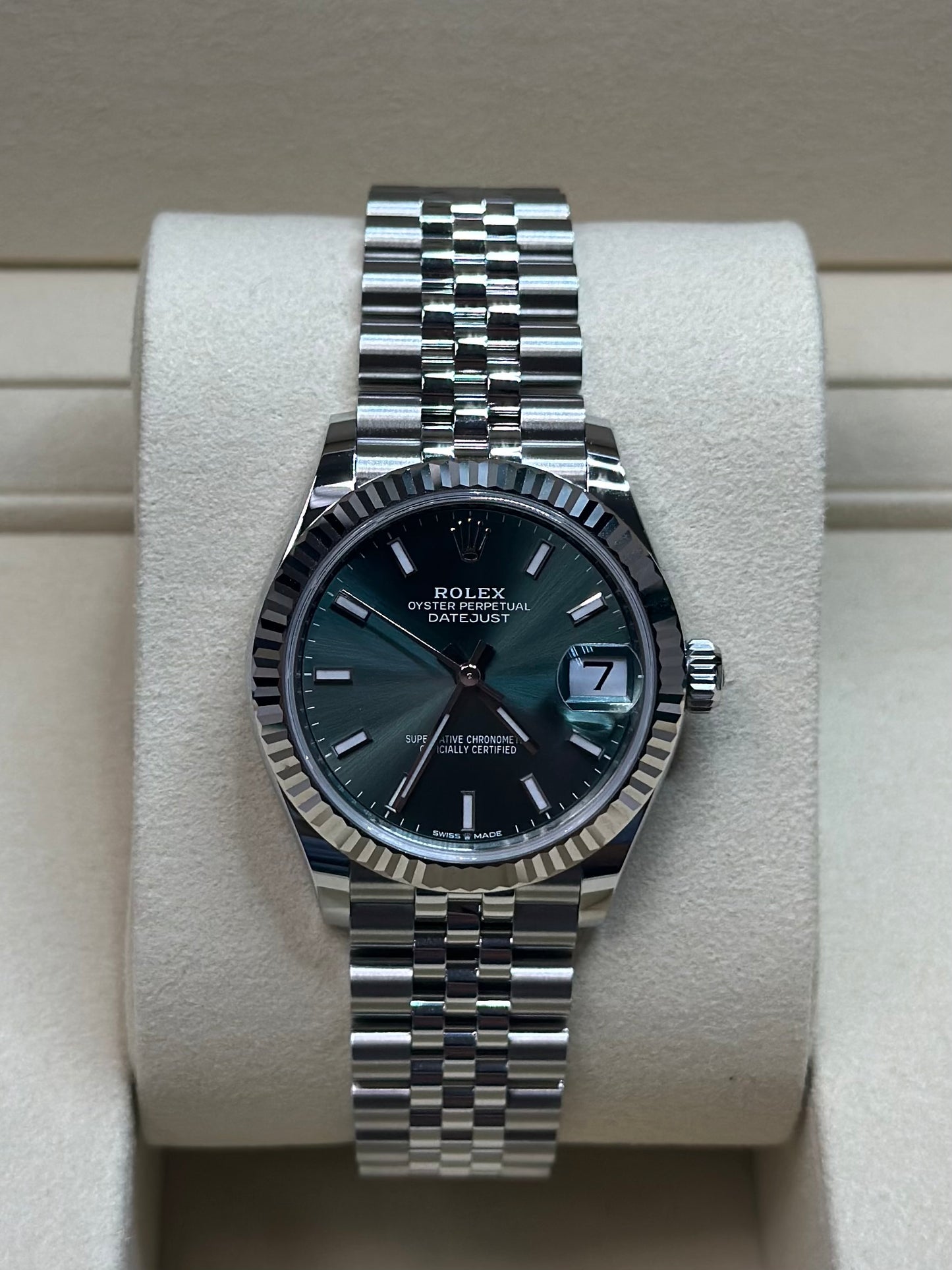 Rolex Datejust 31 Mint Green Index Dial on Jubilee 278274 Papers 2026