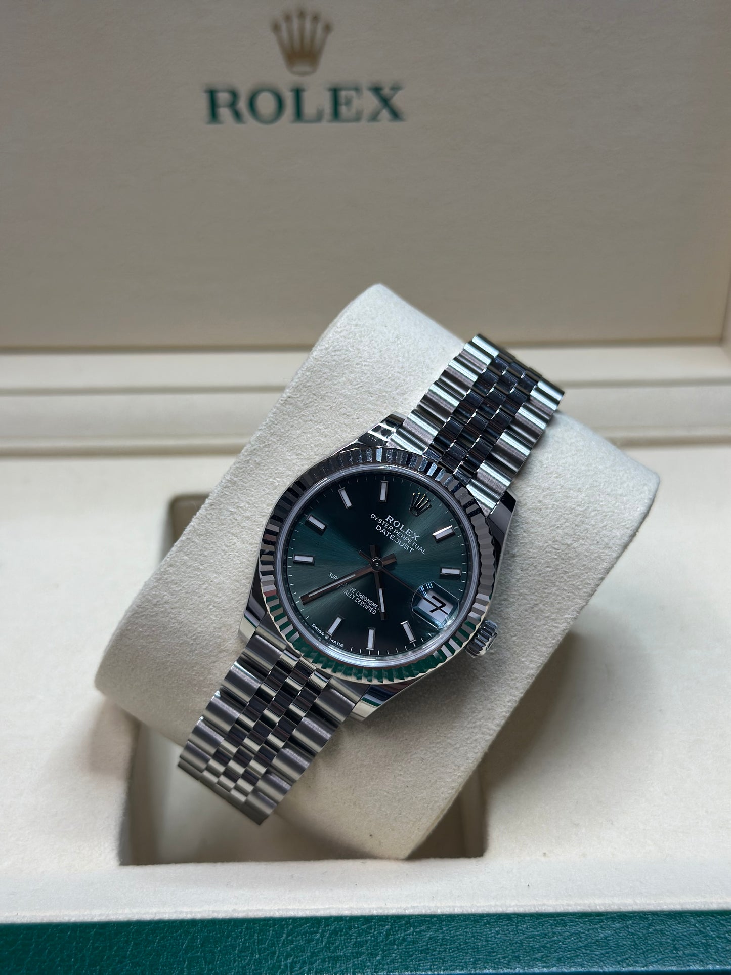 Rolex Datejust 31 Mint Green Index Dial on Jubilee 278274 Papers 2026