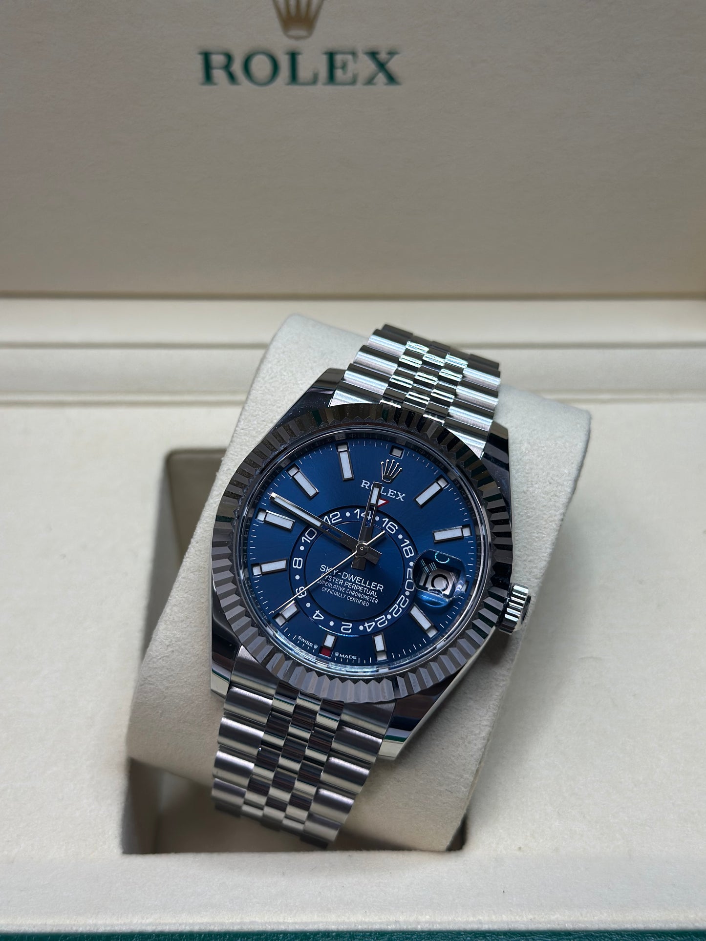 Rolex SkyDweller Blue Index Dial on Jubilee 336934 Papers 2026