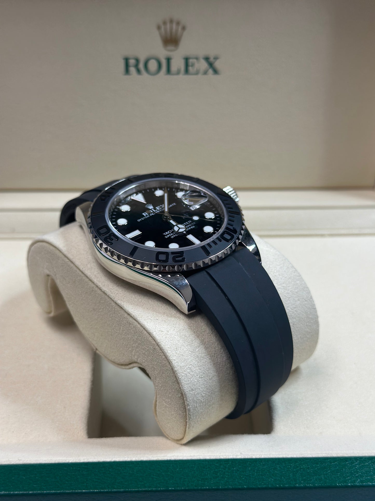 Rolex Yacht-Master 42 Black Dial on Oysterflex 226659 Papers 2020