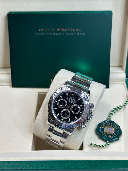 Rolex Daytona Black Dial on Oyster 116520 Papers 2010