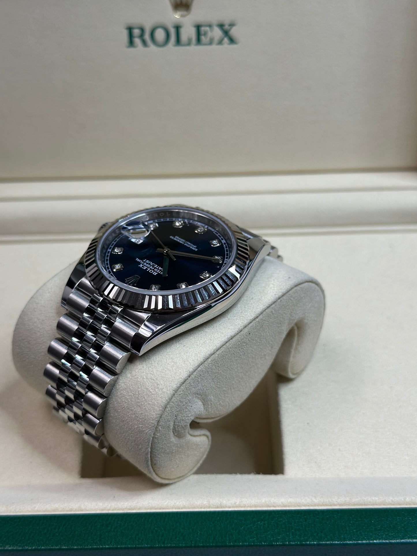 Rolex Datejust 41 Blue Diamond Dial on Jubilee 126334 Papers 2026