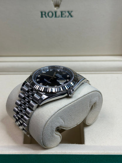 Rolex Datejust 41 Blue Diamond Dial on Jubilee 126334 Papers 2026