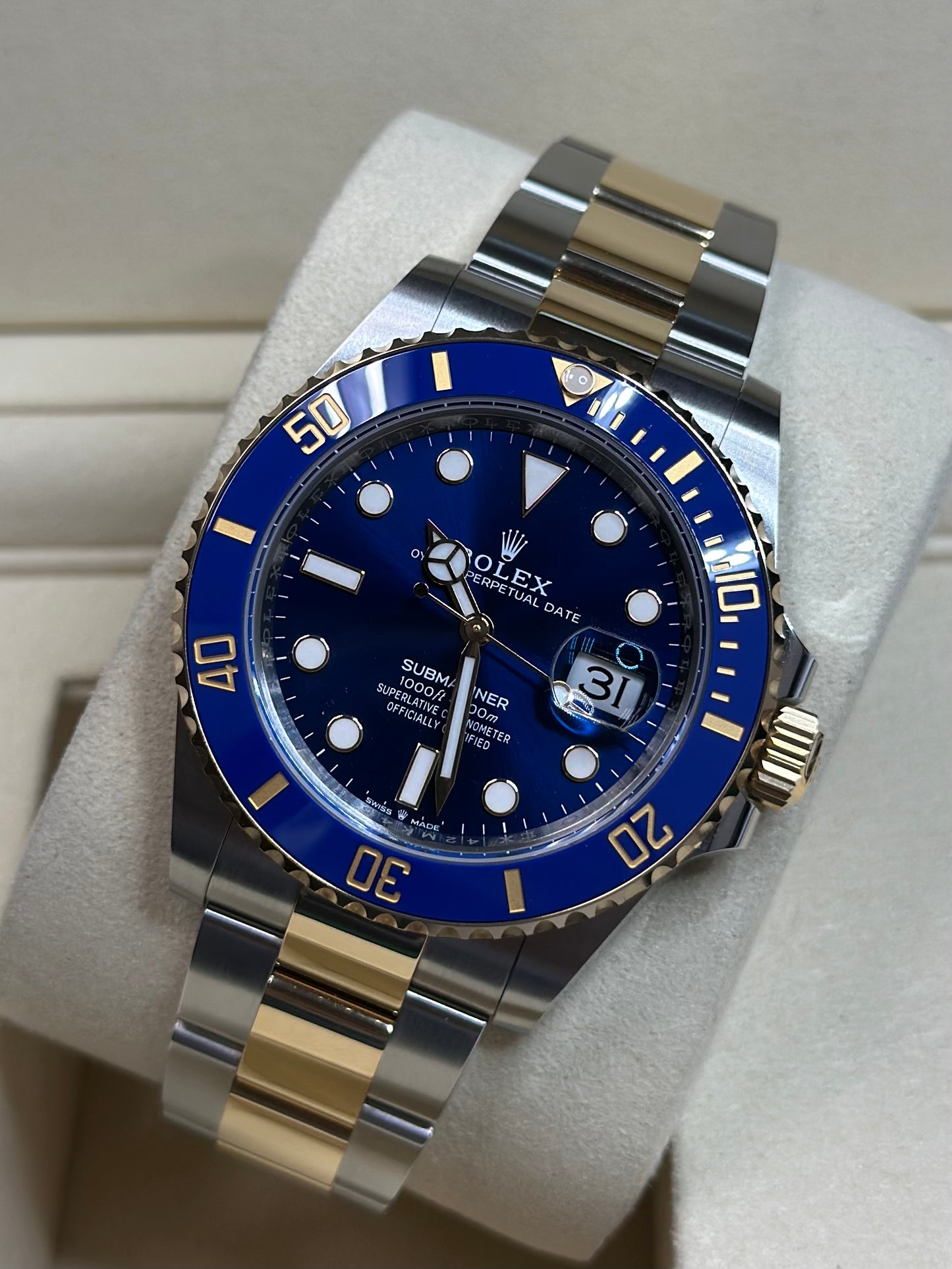 Rolex Submariner Blue Dial on Oyster 126613LB Papers 2025