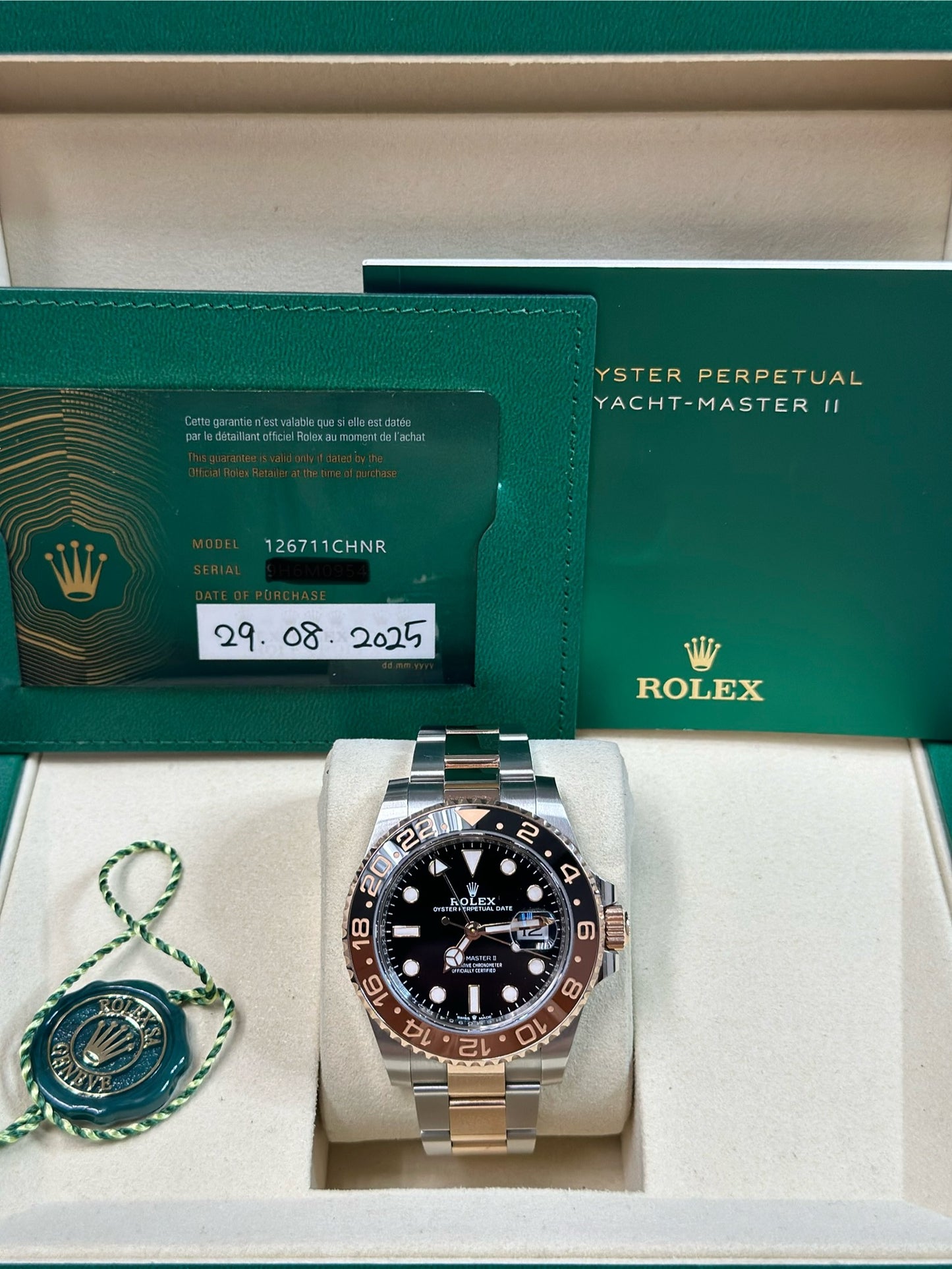 Rolex GMT-Master II "Root Beer" Black Dial on Oyster 126711CHNR Papers 2025