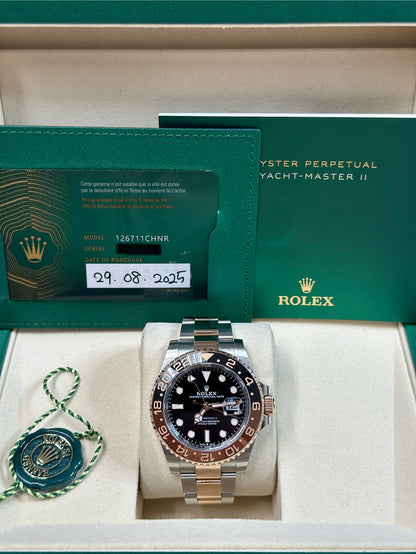 Rolex GMT-Master II "Root Beer" Black Dial on Oyster 126711CHNR Papers 2025