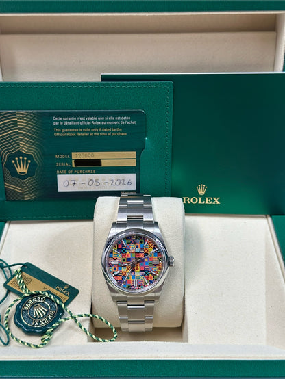 Rolex Oyster Perpetual 36 celebration Dial on Oyster 126000 Papers 2026