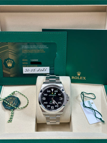Rolex Airking Black Dial on Oyster 126900 Papers 2026