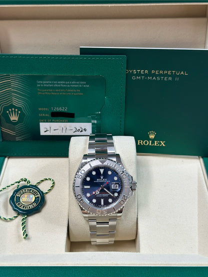 Rolex Yacht-Master Blue Dial on Oyster 126622 Papers 2020