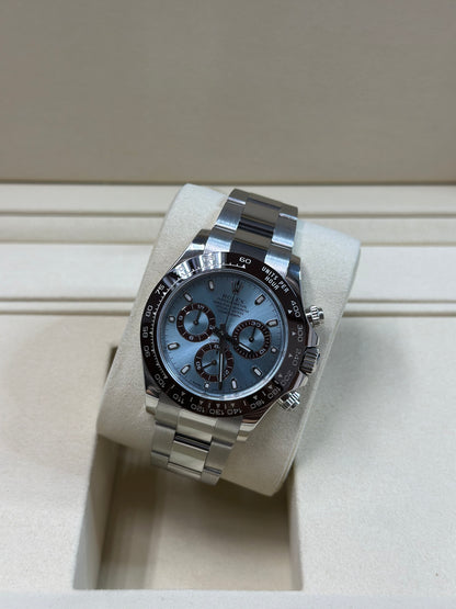 Rolex Daytona Ice Blue Index Dial on Oysterlock 116506 Papers 2016