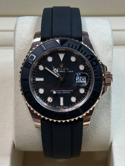 Rolex Yacht-Master Black Dial on Oysterflex 126655 Papers 2021