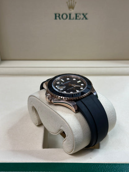 Rolex Yacht-Master Black Dial on Oysterflex 126655 Papers 2021