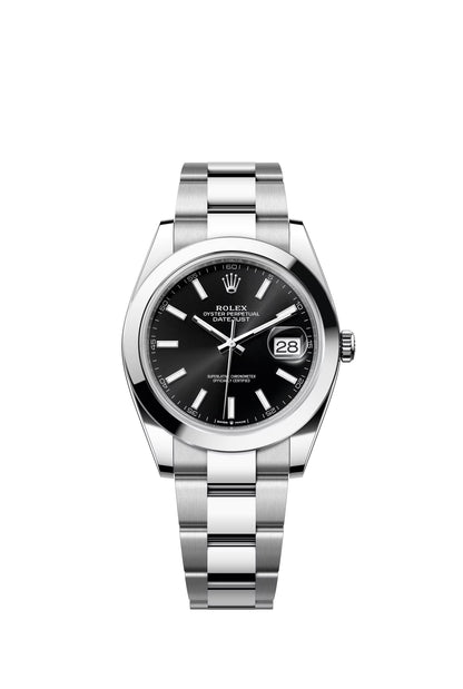 Rolex Datejust 41 Black Index Dial on Oyster 126300 Papers 2026