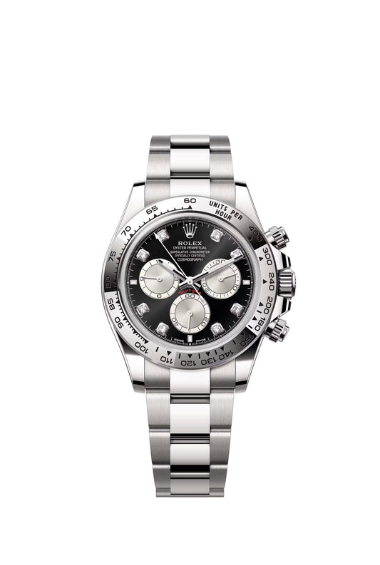 Rolex Daytona Black And Steel Diamond Dial on Oyster 126509 Papers 2024