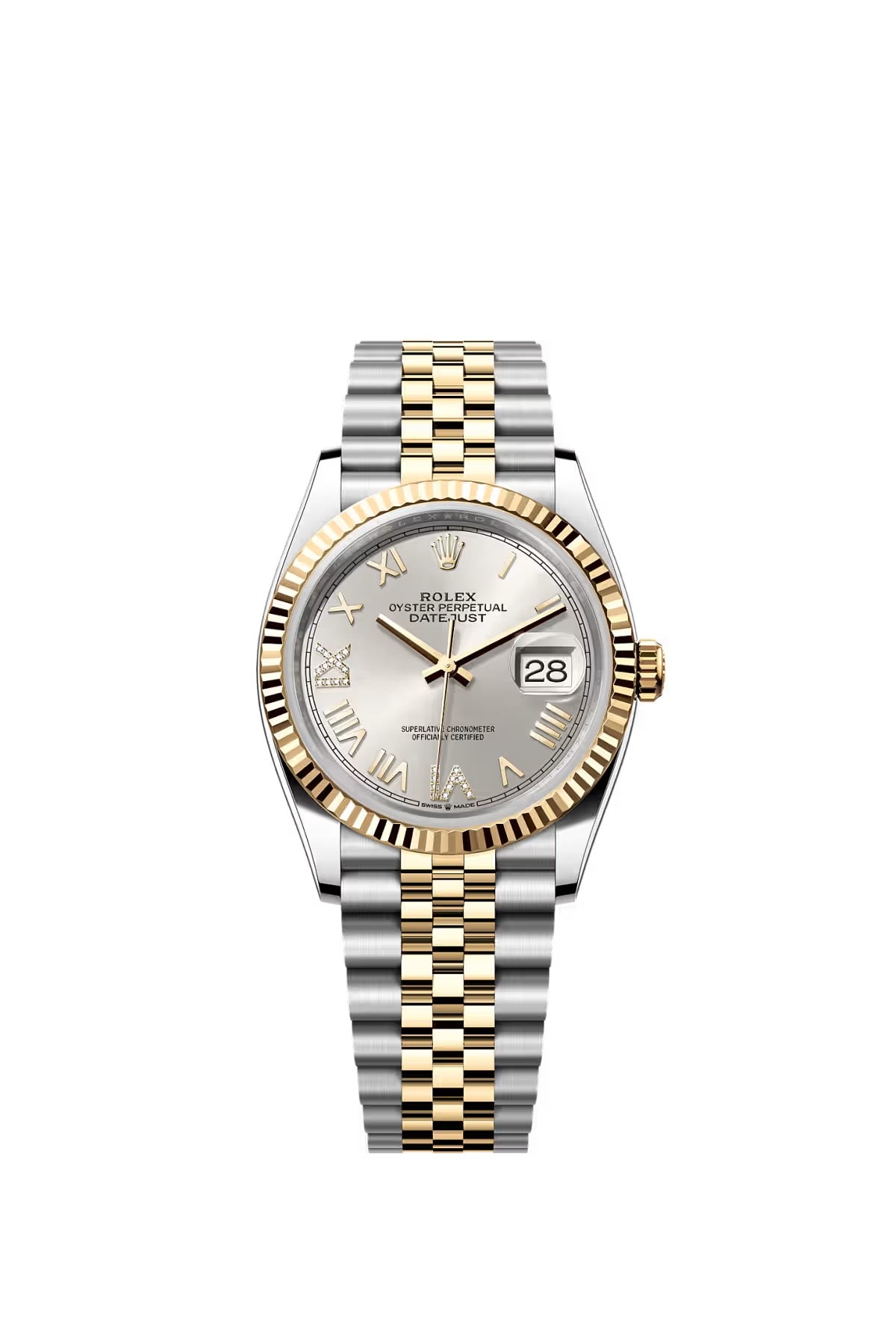 Rolex Datejust 36 SILVER Roman diamond six & nine Dial on Jubilee 126233 Papers 2026