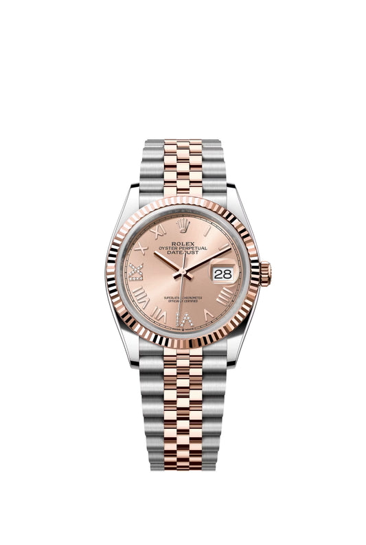Rolex Datejust 36 Rose Roman diamond six & nine Dial on Jubilee 126231 with Box 2025
