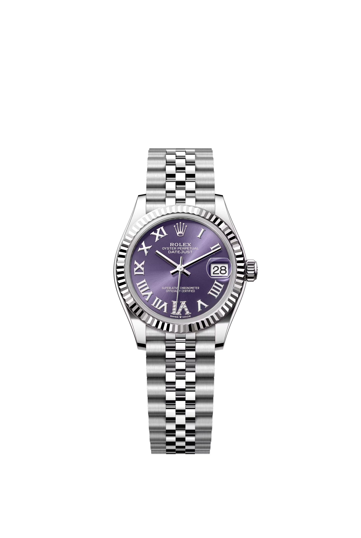 Rolex Datejust 31 Aubergine Roman Diamond 6 Dial on Jubilee 278274 Papers 2026