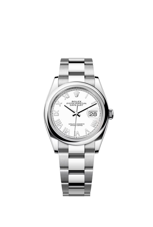 Rolex Datejust 41 White Roman Dial on Oyster 126300 Complete 2026