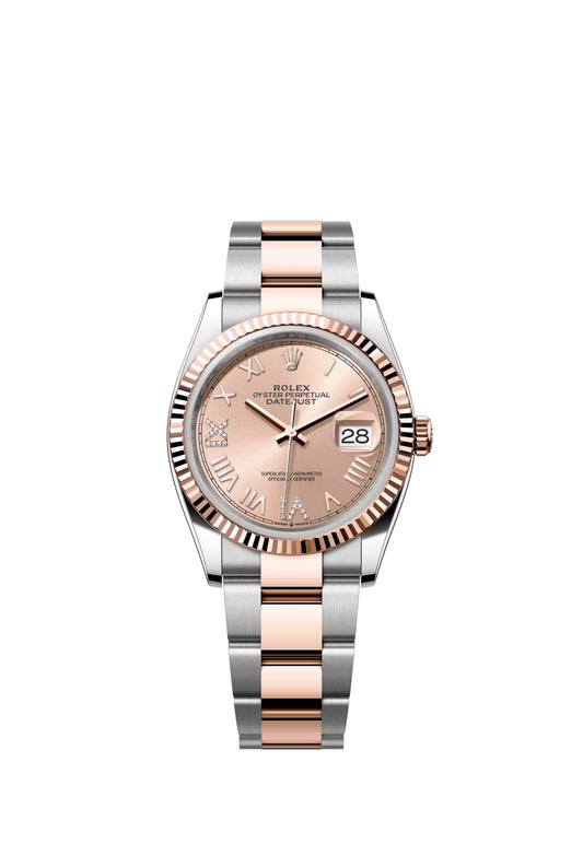 Rolex Datejust 36 Rose Diamond Roman Vi And Ix Dial on Oyster 126231 Complete 2026