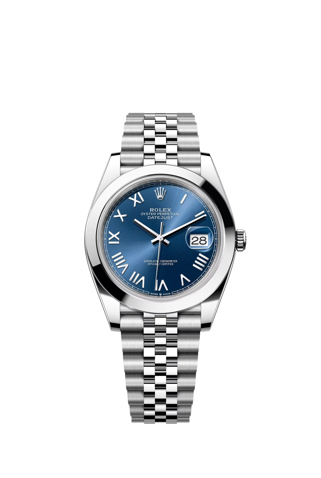 Rolex Datejust 41 Blue Roman Dial on Jubilee 126300 Complete 2026