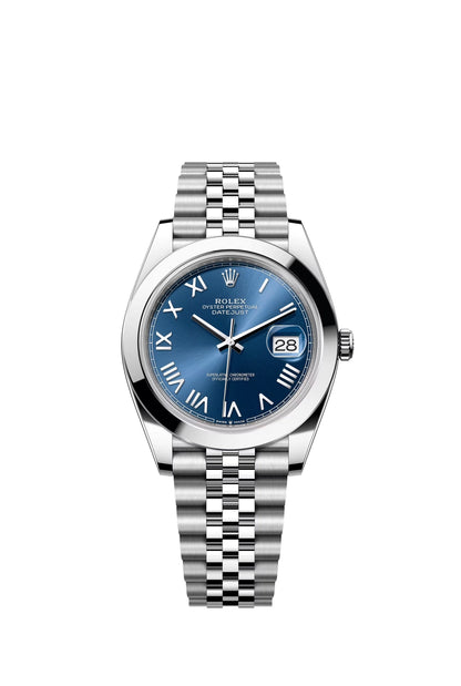 Rolex Datejust 41 Blue Roman Dial on Jubilee 126300 Complete 2026