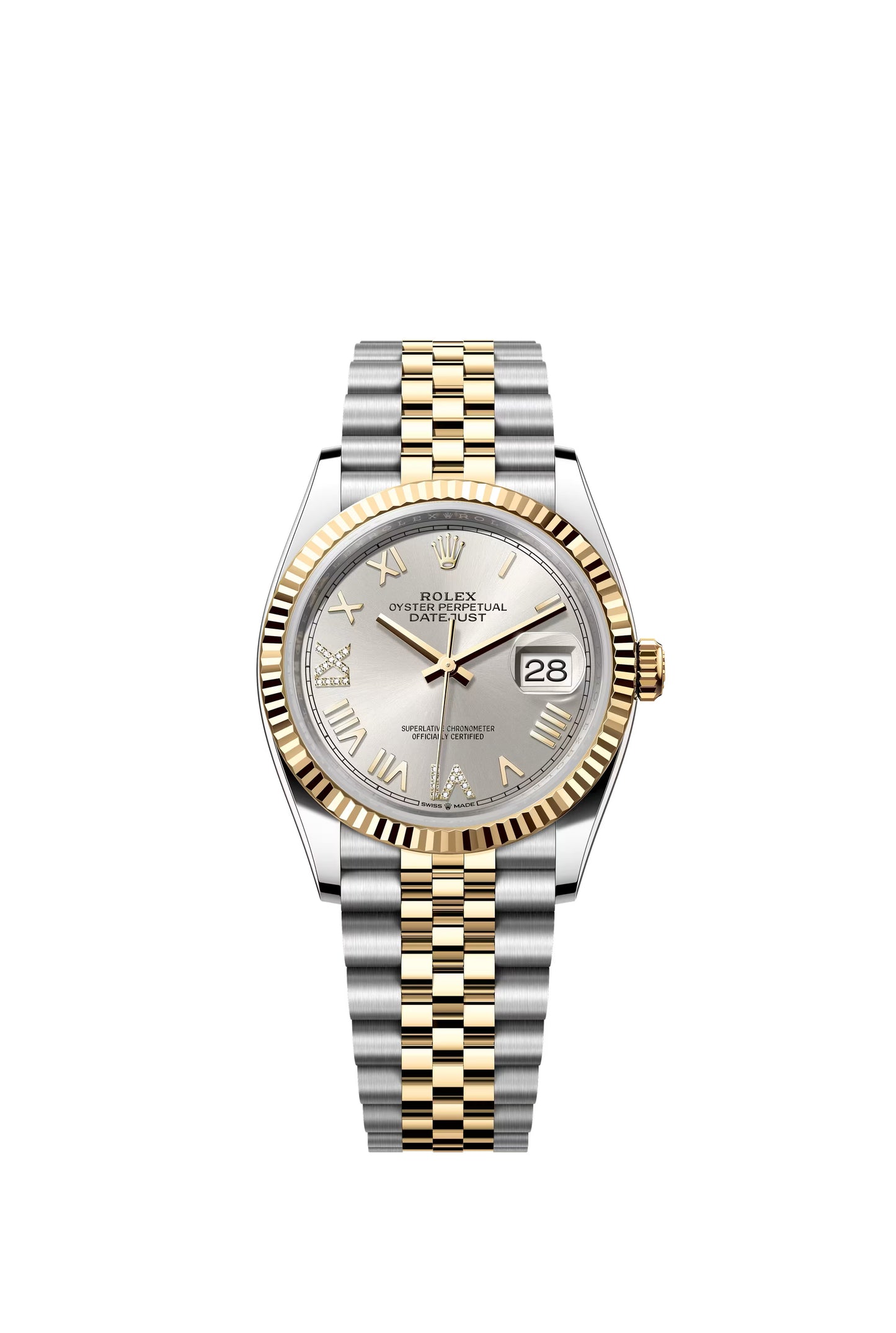 Rolex Datejust 36 Silver Diamond Roman Vi And Ix Dial on Jubilee 126233 Papers 2026