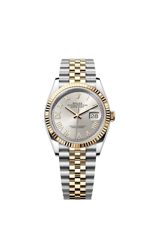 Rolex Datejust 36 Silver Diamond Roman Vi And Ix Dial on Jubilee 126233 Papers 2026