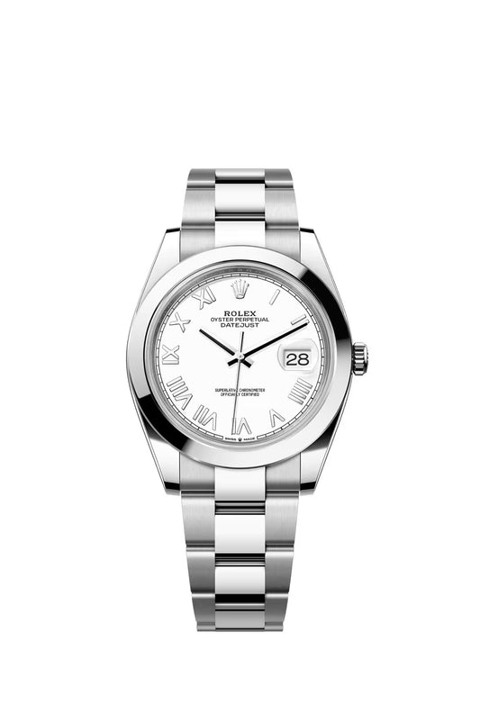 Rolex Datejust 41 White Roman Dial on Oyster 126300 Papers 2026