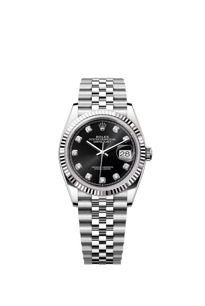 Rolex Datejust 36 Black Diamond Dial on Jubilee 126234 Papers 2025