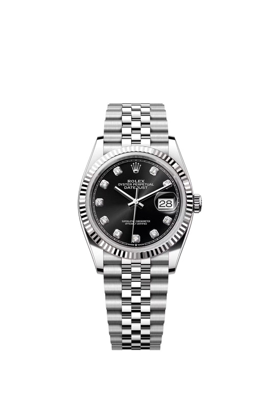Rolex Datejust 36 Black Diamond Dial on Jubilee 126234 Papers 2025