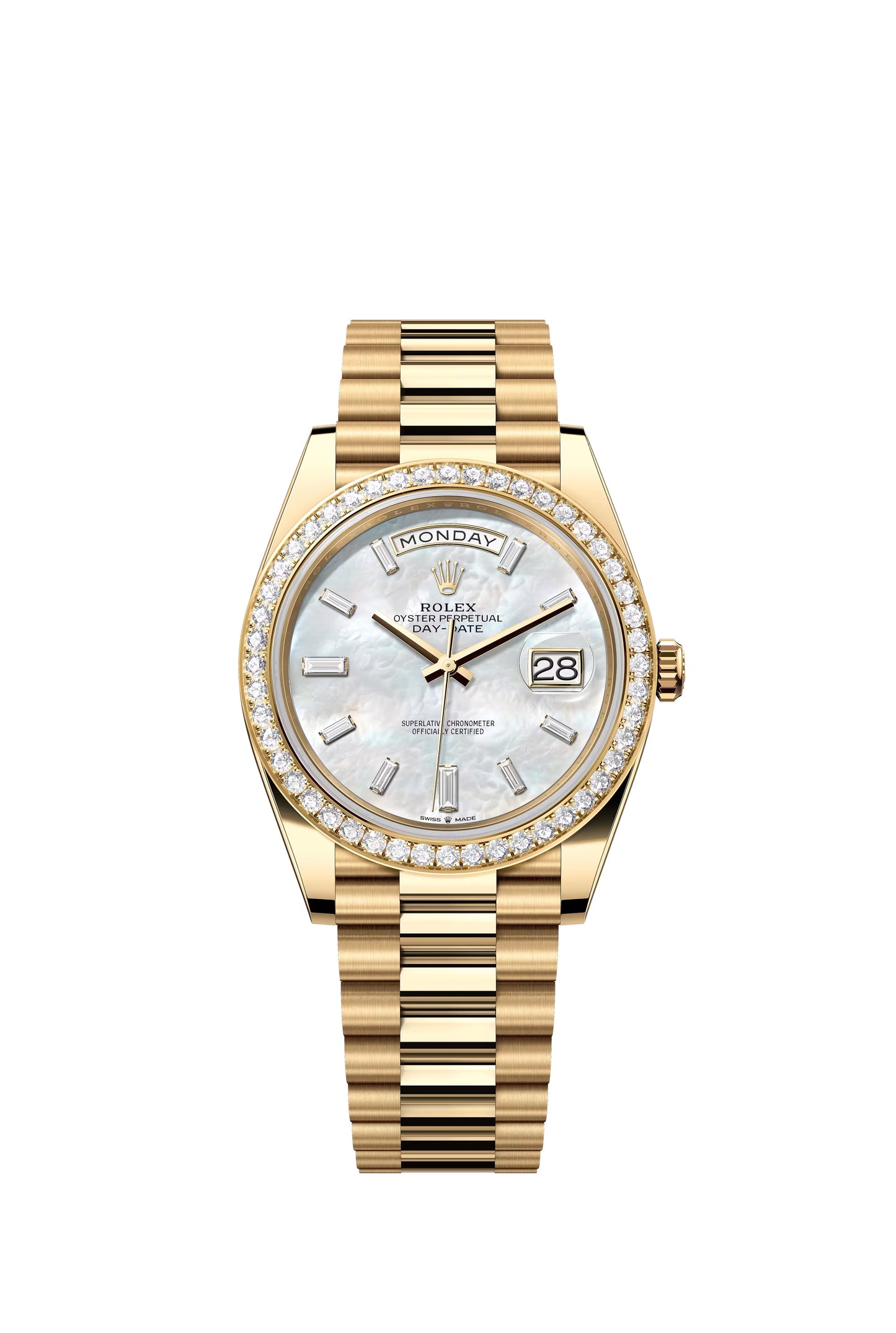 Rolex Day-Date 40 White Mother-Of-Pearl Dial on President 228348RBR Papers 2025