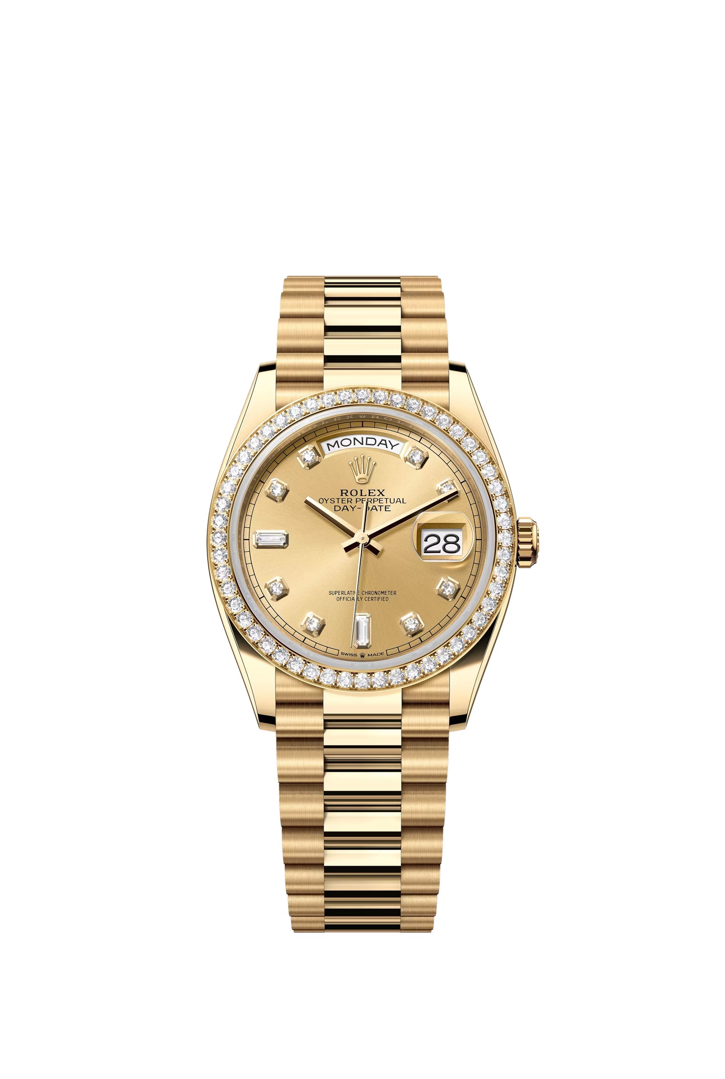 Rolex Day-Date 36 Champagne Jubilee Diamond Dial on President 118348 Papers 2008