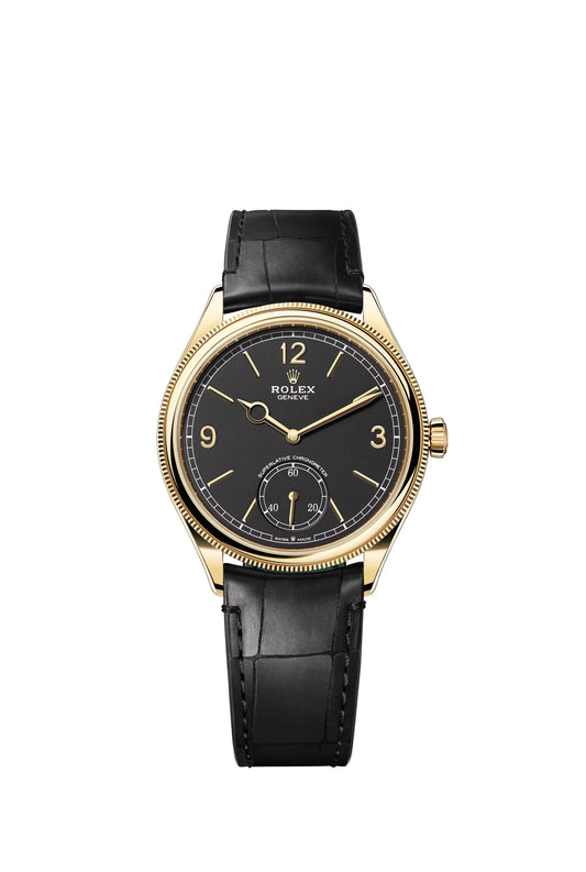 Rolex 1908 Black Index Arabic Dial on Leather Strap 52508 Papers 2025