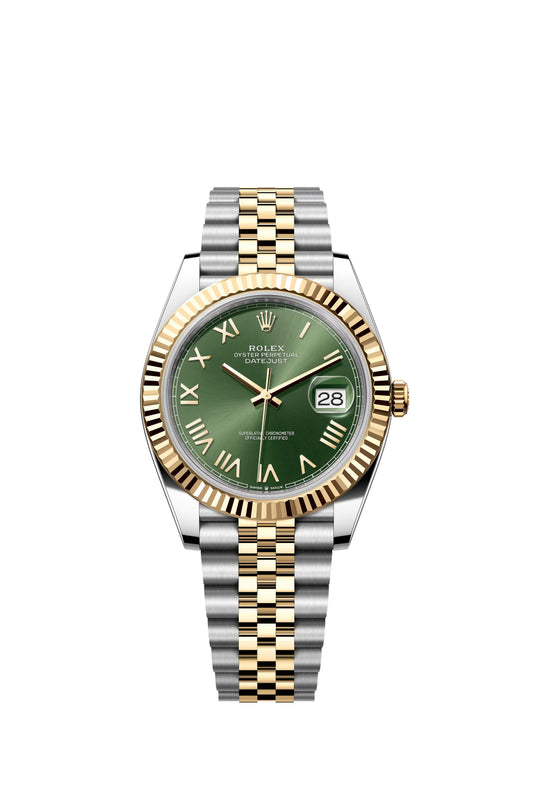 Rolex Datejust 41 Green Roman Dial on Jubilee 126333 Complete 2026