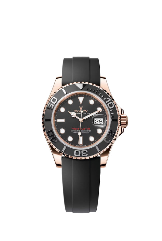 Rolex Yacht-Master Black Dial on Oysterflex 126655 Papers 2021