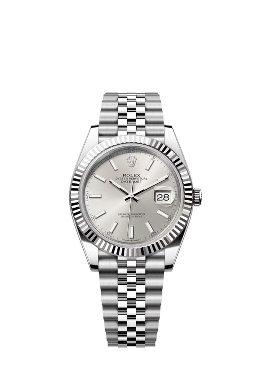 Rolex Datejust 41 Silver Index Dial on Jubilee 126334 Papers 2017
