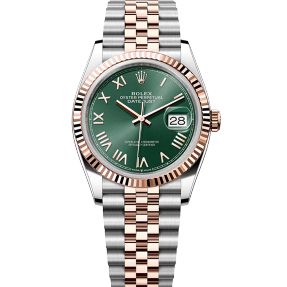 Rolex Datejust 36 NEW Mint Green Roman Dial on Jubilee 126231 Papers 2026