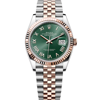 Rolex Datejust 36 NEW Mint Green Roman Dial on Jubilee 126231 Papers 2026
